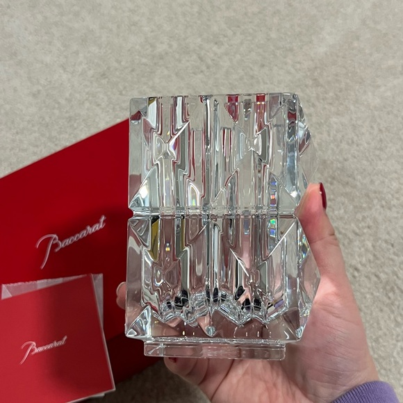 Baccarat Crystal Vase / Pencil Holder Brand New in red box w authentic card - Picture 8 of 10